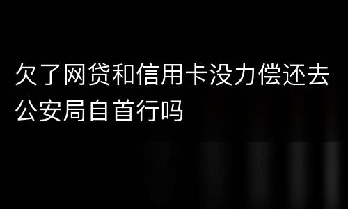 欠了网贷和信用卡没力偿还去公安局自首行吗