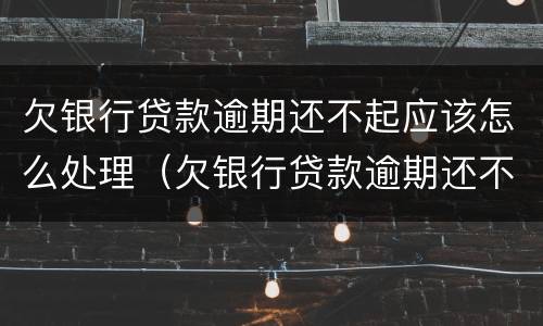 欠银行贷款逾期还不起应该怎么处理（欠银行贷款逾期还不起应该怎么处理好）