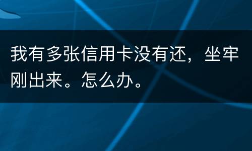 我有多张信用卡没有还，坐牢刚出来。怎么办。