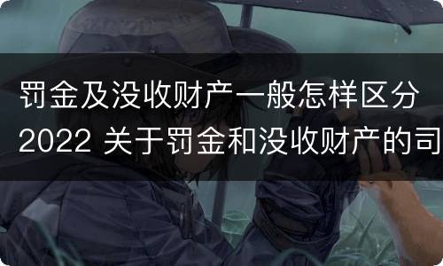 罚金及没收财产一般怎样区分2022 关于罚金和没收财产的司法解释