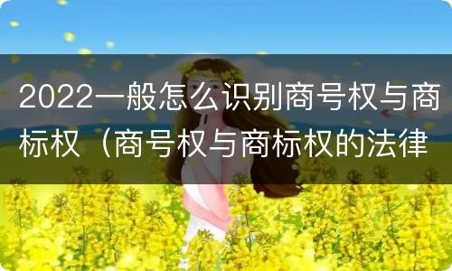2022一般怎么识别商号权与商标权（商号权与商标权的法律冲突与解决）