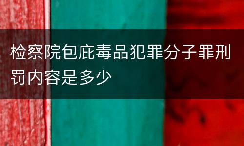 检察院包庇毒品犯罪分子罪刑罚内容是多少