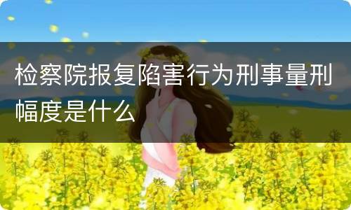 检察院报复陷害行为刑事量刑幅度是什么