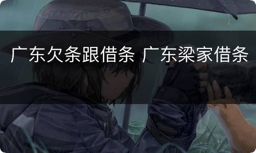 广东欠条跟借条 广东梁家借条