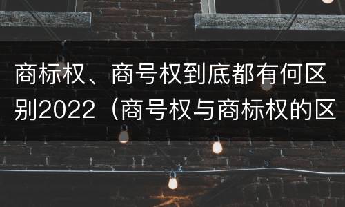商标权、商号权到底都有何区别2022（商号权与商标权的区别）