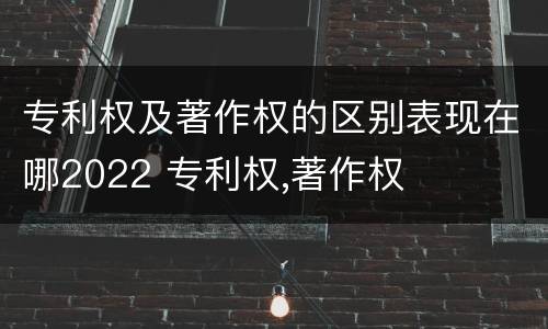 专利权及著作权的区别表现在哪2022 专利权,著作权