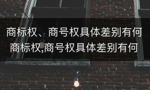 商标权、商号权具体差别有何 商标权,商号权具体差别有何不同