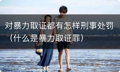 对暴力取证都有怎样刑事处罚（什么是暴力取证罪）