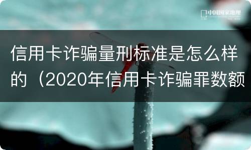 信用卡诈骗量刑标准是怎么样的（2020年信用卡诈骗罪数额标准）