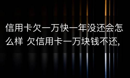 信用卡欠一万快一年没还会怎么样 欠信用卡一万块钱不还,一年以后会是多少