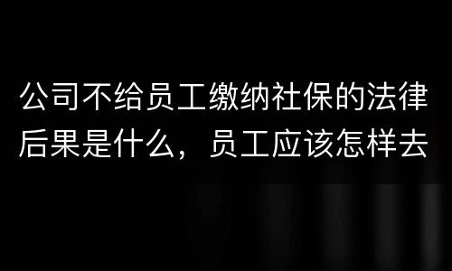 公司不给员工缴纳社保的法律后果是什么，员工应该怎样去应对