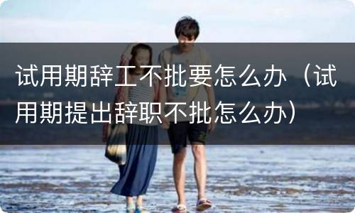 试用期辞工不批要怎么办（试用期提出辞职不批怎么办）