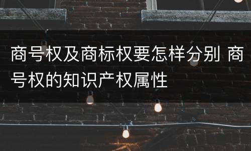 商号权及商标权要怎样分别 商号权的知识产权属性