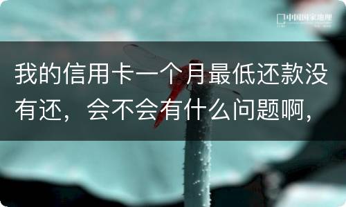 我的信用卡一个月最低还款没有还，会不会有什么问题啊，先把最低还款还上可以吗