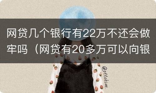 网贷几个银行有22万不还会做牢吗（网贷有20多万可以向银行贷款吗?）