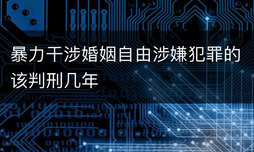 暴力干涉婚姻自由涉嫌犯罪的该判刑几年