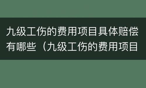 九级工伤的费用项目具体赔偿有哪些（九级工伤的费用项目具体赔偿有哪些呢）