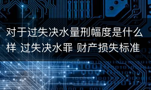 对于过失决水量刑幅度是什么样 过失决水罪 财产损失标准