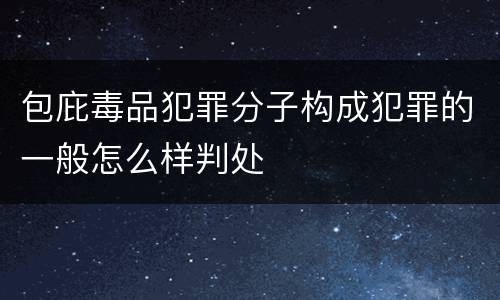 包庇毒品犯罪分子构成犯罪的一般怎么样判处