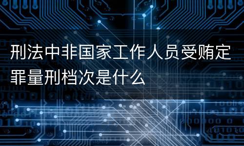 刑法中非国家工作人员受贿定罪量刑档次是什么