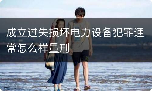 成立过失损坏电力设备犯罪通常怎么样量刑