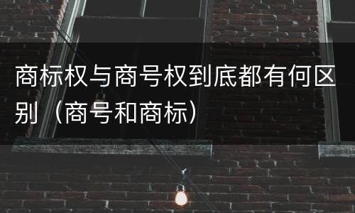 商标权与商号权到底都有何区别（商号和商标）