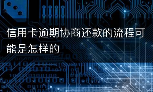 信用卡逾期协商还款的流程可能是怎样的