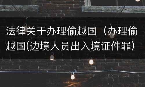 法律关于办理偷越国（办理偷越国(边境人员出入境证件罪）