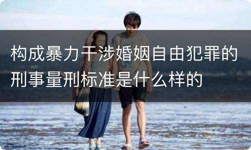 构成暴力干涉婚姻自由犯罪的刑事量刑标准是什么样的