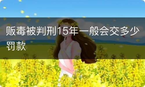 贩毒被判刑15年一般会交多少罚款