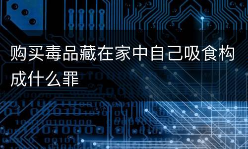 购买毒品藏在家中自己吸食构成什么罪