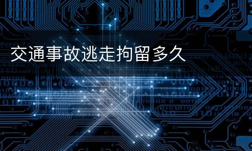 交通事故逃走拘留多久