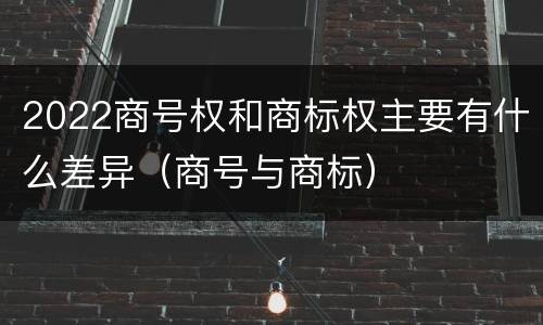 2022商号权和商标权主要有什么差异（商号与商标）