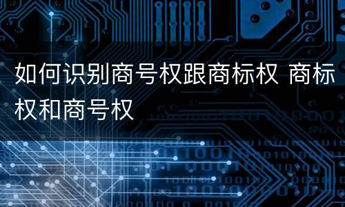 如何识别商号权跟商标权 商标权和商号权