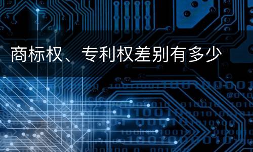 商标权、专利权差别有多少
