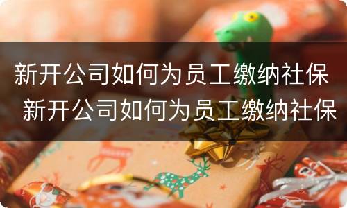 新开公司如何为员工缴纳社保 新开公司如何为员工缴纳社保费