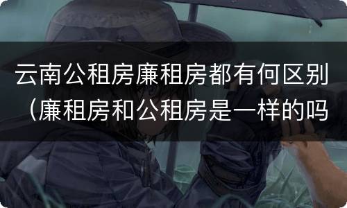 云南公租房廉租房都有何区别（廉租房和公租房是一样的吗）