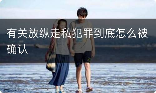 有关放纵走私犯罪到底怎么被确认