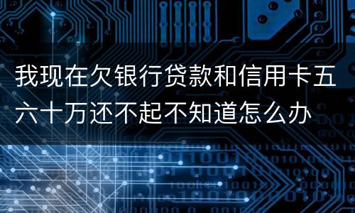 我现在欠银行贷款和信用卡五六十万还不起不知道怎么办