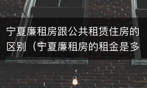 宁夏廉租房跟公共租赁住房的区别（宁夏廉租房的租金是多少钱）