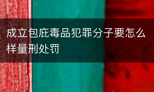 成立包庇毒品犯罪分子要怎么样量刑处罚