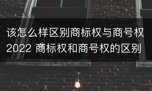 该怎么样区别商标权与商号权2022 商标权和商号权的区别