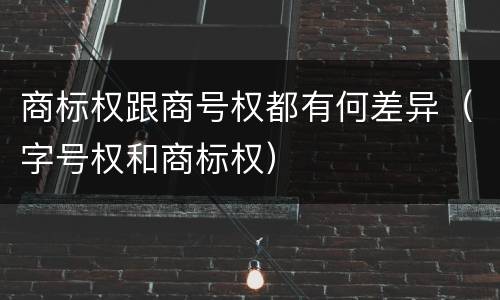 商标权跟商号权都有何差异（字号权和商标权）