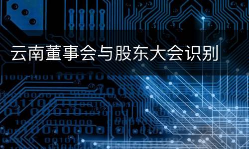 云南董事会与股东大会识别