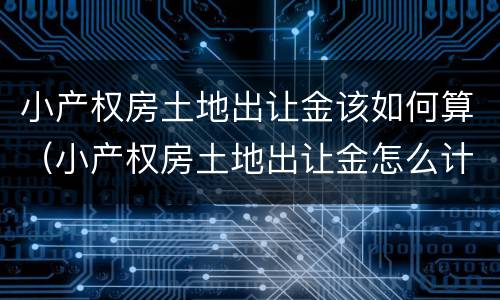 小产权房土地出让金该如何算（小产权房土地出让金怎么计算）