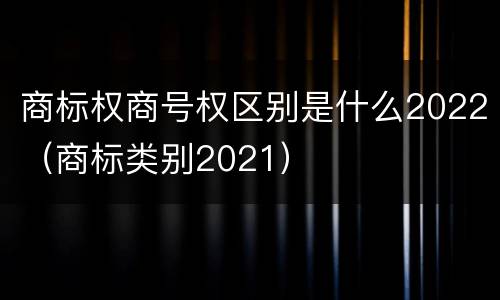 商标权商号权区别是什么2022（商标类别2021）