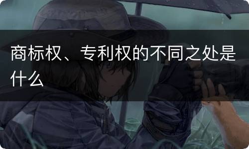 商标权、专利权的不同之处是什么