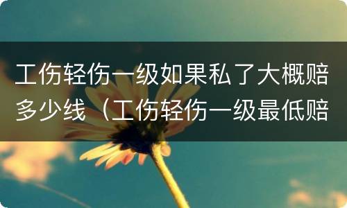 工伤轻伤一级如果私了大概赔多少线（工伤轻伤一级最低赔偿）