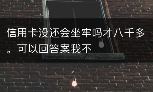 信用卡没还会坐牢吗才八千多。可以回答案我不