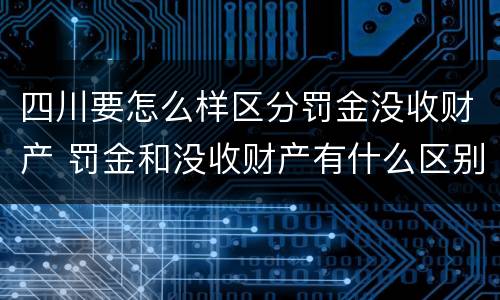 四川要怎么样区分罚金没收财产 罚金和没收财产有什么区别